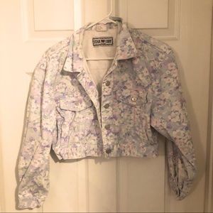 Vintage Floral Cropped Jacket Size Medium